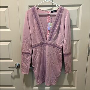 NWT Missguided Plunge-V Neck Dress